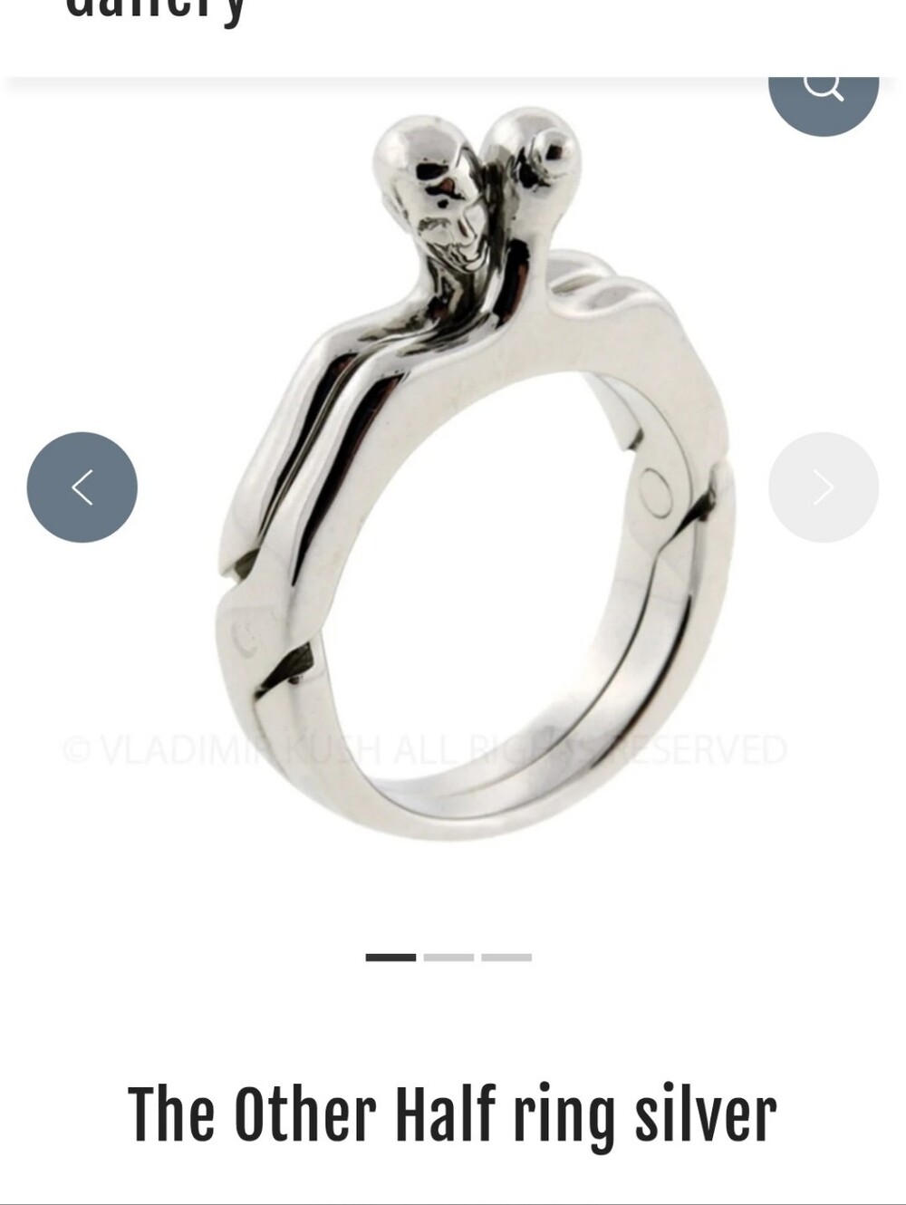 The Other Half Silver Ring By V. Kush